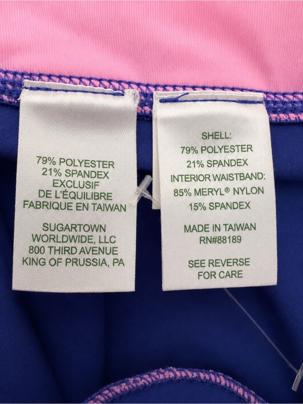 Lilly Pulitzer Luxletic UPF 50+ High Rise Midi Leggings XS Corsica Blue - Picture 9 of 13